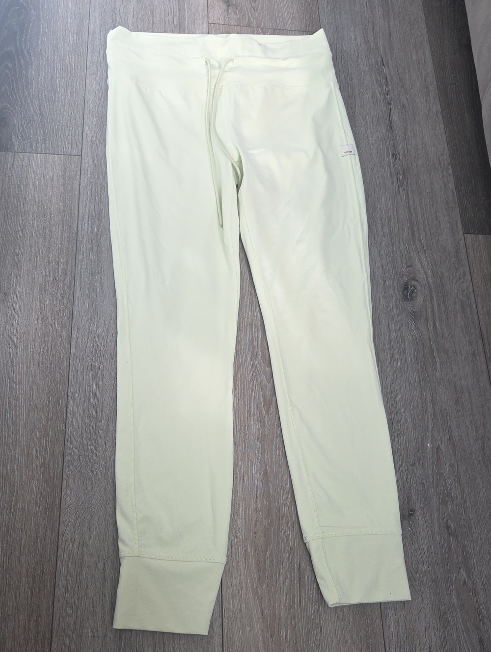 Vuori Women's Cream Drawstring High-Rise Leggings